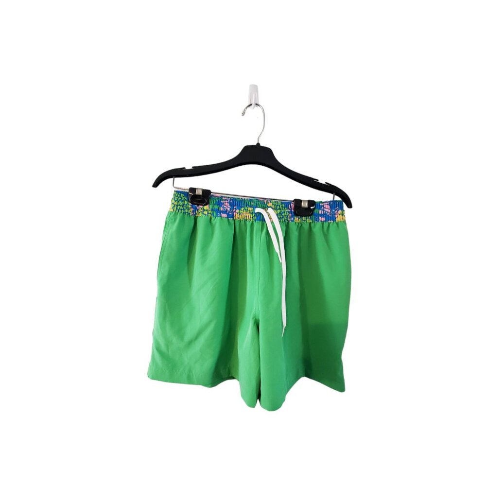 Chubbies swim trunks shorts mens size Medium green floral 5" inseam